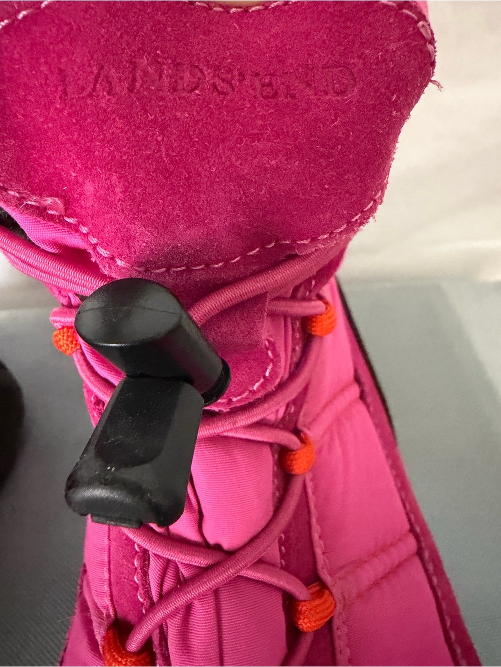 Lands End Pink Quilted Insulated Winter Boots Lace Up Sz 9B (B222) - Picture 3 of 11